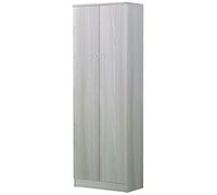 Sarmog Armadio 2 ante, armadio camera da letto, armadio salvaspazio, 3 ripiani regolabili e 1 fisso, Made in Italy, Kit H183 L62 P34 Cm