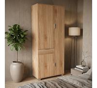 SARMOG Armadio Guardaroba 3 ante battenti 1 cassetto 77x34x179 QUADRANTE 773