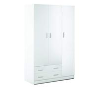 Sarmog Armadio tre ante due cassetti Bianco 115x52x h180 cm