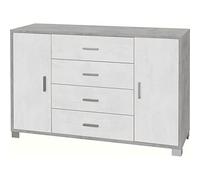 Sarmog Mobile 2 Ante 4 cassetti h 86 cm Colore Cemento