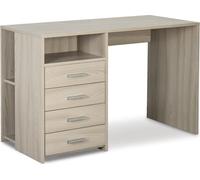 SARMOG Scrivania in Truciolato con 4 Cassetti e 3 Vani a Giorno 120x55x76h cm colore Olmo Chiaro Quadrante 719k - A719OLOLSK