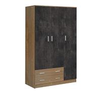 SARMOG SRL ARMADIO MULTIUSO CM 115X52 H. 182 NOCE STELVIO E OSSIDO