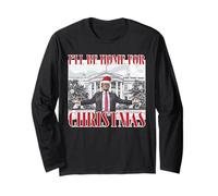 Sarò a casa per Natale Trump Maglia a Manica