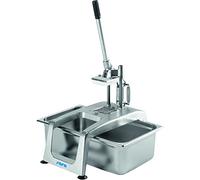 SARO CF-5 - Taglia patatine fritte, manuale, per la gastronomia, con griglia da taglio da 8 x 8 mm, piedini a ventosa e leva allungata per un facile utilizzo