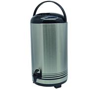 Saro Dispenser per bevande con rubinetto di scarico, 12 l, mantiene le bevande calde o fredde fino a 6 ore, in acciaio inox/plastica, piedini pieghevoli per conservazione, modello ISOD 12