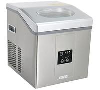 SARO EB 15 PRO - Macchina per cubetti di ghiaccio, 15 kg/24 h, in acciaio inox, con 3 misure di ghiaccio a scelta, serbatoio dell'acqua da 2 l, serbatoio da 1,4 kg