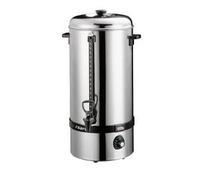 SARO HOT DRINK - Bollitore per vin brulé/distributore di acqua calda per gastronomia e buffet, da 19 l, acciaio inox, temperatura regolabile, rubinetto di sicurezza, per bevande calde, 2,4 kW, 230 V