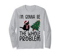 Sarò io Il Vero Problema Gatto di Natale Maglia a Manica