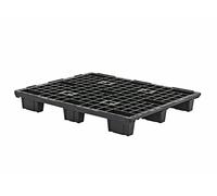 SARO KP 800 - Pallet in plastica, da 120 x 80 cm, con 9 piedi, capacità di carico statica da 2500 kg e dinamica da 1000 kg, resistente a temperature da -20°C a +60°C, impilabile
