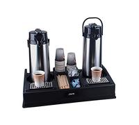SARO LEO 2 - Stazione caffè, per caraffe con diametro massimo di 190 mm, vani portaoggetti per accessori, vaschetta antigoccia e inserto estraibile, in plastica