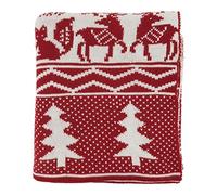 SARO LIFESTYLE Coperta a maglia con renna e albero di Natale
