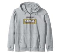 Sarò nel Mio Garage Autofficina Meccanica Felpa con Cappuccio