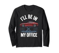 Sarò Nel Mio Ufficio Meccanico Garage Auto Repair Padre Maglia a Manica