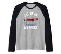 Sarò Nel Mio Ufficio Meccanico Garage Auto Repair Padre Maglia con Maniche Raglan