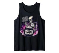 Sarò Occupato a Creare Problemi Funny Skeleton Witch Canotta