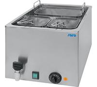SARO PASTA 25 - Cuocipasta elettronico per la gastronomia, modello da tavolo, da 25 l, con 3 cestelli e rubinetto di scarico, in acciaio inox, temperatura regolabile fino a 110 °C, da 3,2 kW