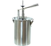 SARO PD-019 - Riempitrice per pasticceria in acciaio inox, 4,5 l, per ciambelle, bomboloni e cornetti, dosaggio regolabile fino a 40 ml, con sistema a clic, per panifici, pasticceria, gastronomia