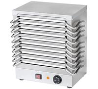 SARO PL 10 - Rechaud a 10 Piastre, con Corpo in Acciaio Inox, Maniglie Isolate, Temperatura Regolabile da 0 a 150 °C, Piastre in Lega, da 1,2 kW