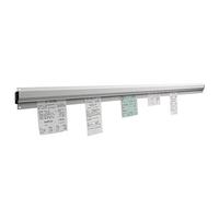 SARO QUICK L 900 - Barra portacomande in alluminio satinato, da 900 mm, per cucina e bancone, con strisce adesive e fori per viti, inserimento rapido senza pericolo di lesioni