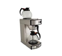 SARO SAROMICA K 24 T - Macchina da caffè, acciaio inox/vetro, 2 piastre riscaldanti, 2 caraffe in vetro da 1,8l, infusione 5-6 min, protegge dal funzionamento a secco, l 195 x P 365 x H 445mm, 2,243kW
