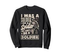 Sarò Sempre Un Soldato veterano degli Uomini Vintage Felpa