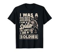 Sarò Sempre Un Soldato veterano degli Uomini Vintage Maglietta