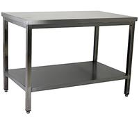 Saro - Tavolo con base in acciaio INOX, 700 x 1200 mm