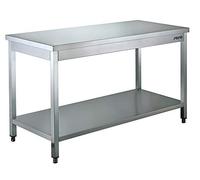 Saro - Tavolo con base in acciaio INOX, 700 x 800 mm