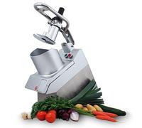 SARO TITUS - Affettaverdure in acciaio inox/alluminio, con 5 dischi, imbuto rotondo, per verdure, formaggio, noci, cioccolato, da 0,75 kW
