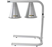 SARO TOSCA - Lampada riscaldante per alimenti in alluminio, regolabile in altezza, con 2 lampada a infrarossi (E27), per contenitori 1/1 GN, interruttore ON/OFF, 230 V, fino a 250W