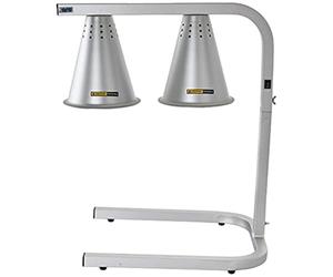 SARO TOSCA - Lampada riscaldante per alimenti in alluminio, regolabile in altezza, con 2 lampada a infrarossi (E27), per contenitori 1/1 GN, interruttore ON/OFF, 230 V, fino a 250W