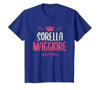 Sarò Una Sorella Maggiore per Le Ragazze Maglietta Maglietta, Bambini, Blu Reale, 4 Anni