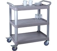 SARO ZENJA - Carrello portavivande, in plastica/metallo leggero, con 3 ripiani, portata da 100 kg, ruote con freno, da 845 x 430 x 950 mm