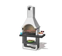 Maribor New barbecue in muratura con griglia 114x64x212,5cm a carbonella o legna