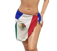 Sarong Half El Salvadorean Half Mexico Flag Bikini Cover Up Multiuso Spiaggia Wrap Sarong Elegante Beach Wrap per Piscina Spiaggia Party