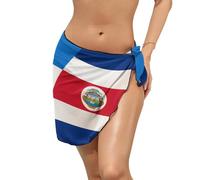 Sarong Half Nicaragua Half Costa Flag Copricostume Donna Moda Bikini Cover Up Multiuso Copricostume da Bagno per Piscina Vacanza Spiaggia