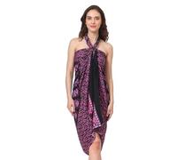 Sarong Pareo da Donna Asciugamano da Spiaggia in Viscosa con Frange Mandala Gonna Avvolgente Bikini Copricostume da Bagno Pavone Turchese Pink Rosa
