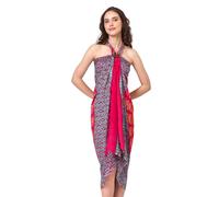 Sarong Pareo da Donna Asciugamano da Spiaggia in Viscosa con Frange Mandala Gonna Avvolgente Bikini Copricostume da Bagno Pavone Elefante dai Toni Rosa
