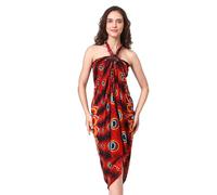 Sarong Pareo da Donna Asciugamano da Spiaggia in Viscosa con Frange Mandala Gonna Avvolgente Bikini Copricostume da Bagno Toni del Blu Pavone