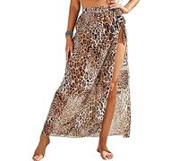Sarong Pareo da Spiaggia Chiffon Bohémien, Beach Pareo Costume da Bagno, Scialle Wrap Dress Gonna, Bikini Cover Lungo Copricostume per Ragazze Pool Mare Vacanza Estate (B)