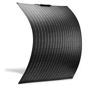 SARONIC 100w Pieghevole Mono Off Grid Pannello Solare 18V Flessibile Pannello Solare Monocristallino Modulo Fotovoltaico per Barca Auto Camper Casa Capannone Superfici Irregolari (Nero)