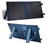 SARONIC Pannello Solare Pieghevole Portatile da 100W 12V con un Regolatore di Carica Solare da 10A per Camper, Caravanning, Rally per Camper, Mobile Uffici Sistema 12V (Blu)