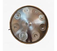 Sarospan Handpan - Tamburo 55,9 cm, 9 note D Kurd 440 Hz, custodia morbida, bacchette, supporto, adesivi note, panno pulizia, video performance artista