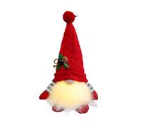 Sarpoer Bambola GNOME con Luce LED Decorazione di Natale per Ornamento di Natale Regali di Natale Navidad Natal an - Rosso