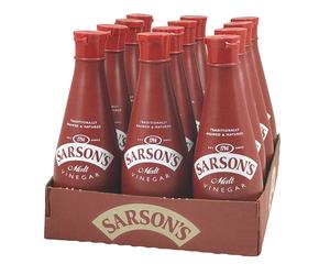 Sarsons Malt Vinegar Malzessig 12x 300ml Bottiglia