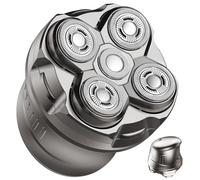 Sarsumir Rasoio Testa Calva Uomo, 5D Rasoio Elettrico Testa Calva Zero Assoluto Impermeabile, Rasa Capelli Uomo a Zero con Display LED, USB-C, Argento