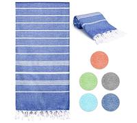 Sarsumir Telo Mare Grande 90x180cm Teli Mare Rapida Asciugatura, Asciugamano da Spiaggia per Palestra Viaggi Campeggio Sport Spa Yoga Piscina, Telo da Bagno per Donne Uomini Adulti Bambini, Blu
