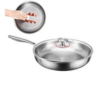 Sartén Antiadherente - Sartén Con Tapa Multifuncional De Titanio Martillado | Olla Multiusos De Cocina Con para Recubrimiento Antiadherente para Hogar Y Camping O De Cocinas Superficie Resistente Ute