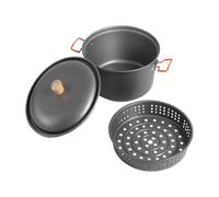 Sartenes Para Cocinar Para Acampar - Olla Para Acampar Portátil, Equipo De Cocina De Aluminio, Cazuelas Resistente Al Calor De Gran Capacidad | Utensilios De Cocina Ligeros Para Exteriores