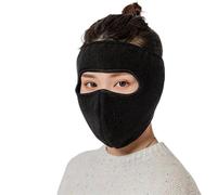 SARUEL Winter Fleece Mask Warm Mask,Men's And Women's Outdoor Windproof And Cold-Proof Polar Fleece Masks, Warm Winter Masks. (Black,1pcs)